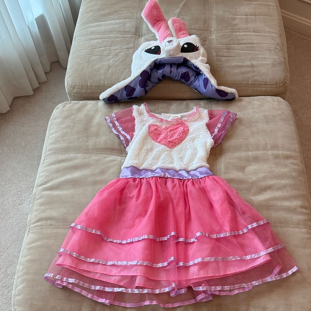 Animal Jam Costume Bunny Dress with Plush Hood Size 8/10